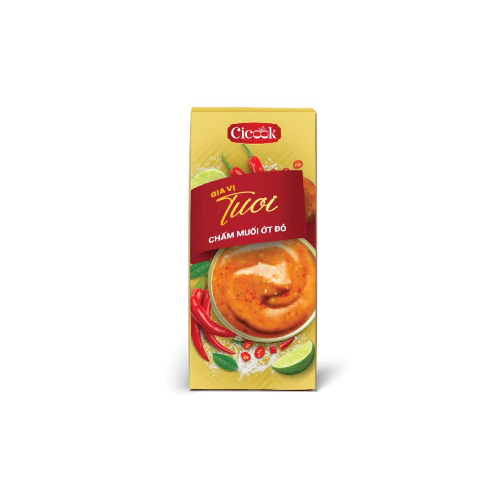 Cicook red chilli dipping sauce in a 30g retail box
