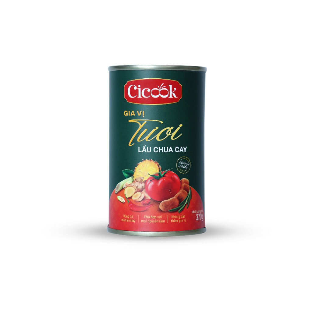 Cicook spicy and sour hotpot base in a 370g can